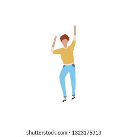 Vector isolated dancing man illustration. Dancing man - Vector