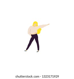 Vector isolated dancing woman. Dancing woman - Vector