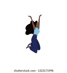 Vector isolated dancing woman. Dancing woman - Vector