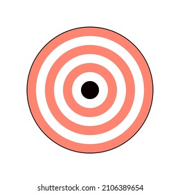 Vector of an isolated dartboard, flat illustration on white backgrounds
