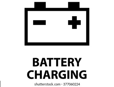 Vector Isolated Dashboard Sign Battery Charging Stock Vector (Royalty ...