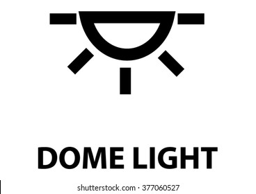 Vector isolated dashboard sign. dome light