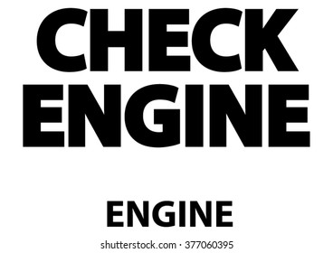 Vector isolated dashboard sign. engine