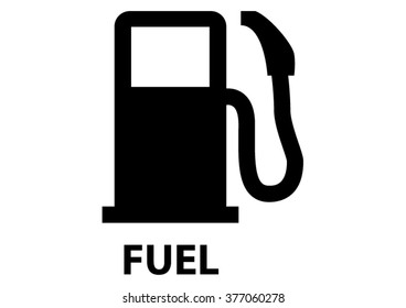 Vector isolated dashboard sign. fuel