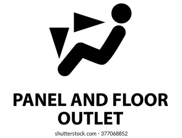 Vector isolated dashboard sign.  panel and floor outlet