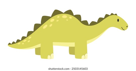 Vector isolated dinosaur. Flat illustration