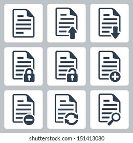 Vector isolated document icons set