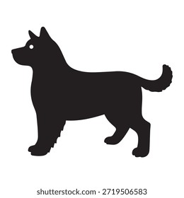 Vector aislado icono de silueta de perro