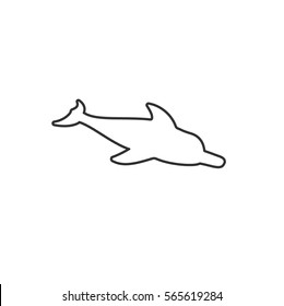 vector isolated dolphin outline
