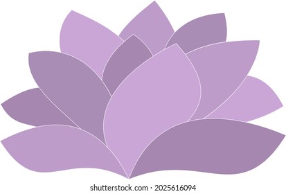 Vector isolated doodle purple lotus flower  Vector summer flower and pink   purple petals  Relax decoration
