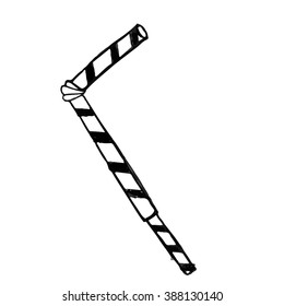 Vector isolated doodle tubule, on white background