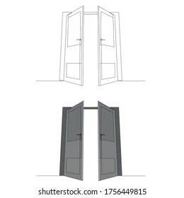 Line Drawing Open Door Imagenes Fotos De Stock Y Vectores Shutterstock