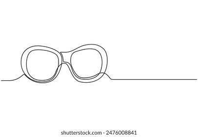 Vector vector isolated drawing one continuous line glasses,