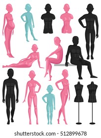 Vector isolated dummy mannequin model