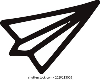 Vector isolated element back to school paper plane. Design element.