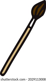 Vector isolated element back to school paint brush. Design element. Painting tool