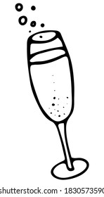Elemento aislado del vector. copa de champán