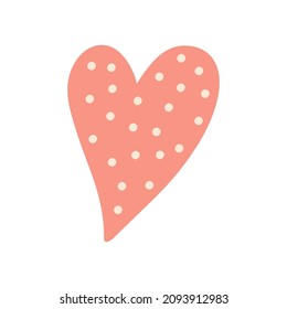 Vector isolated element. Heart. Valentine card. Decoration for Valentine day. Symbols of Valentine's day. Color image on a white background. The print is used for packaging design. 