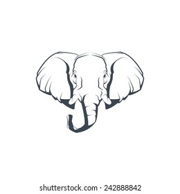 Vector Isolated  elephant