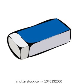 vector, isolated, eraser, education, blue