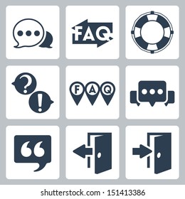 Vector isolated faq/info icons set