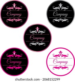 Vector Isolated Femenine, Elegant, Luxury, Fashion Logo Badges. A Design Template Useful for a Fashion retail, Beauty and Hair Salon, Cosmetics Store, Wedding Salon, 