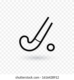 vector isolated field hockey icon. Stock vector illustration isolated on white background.