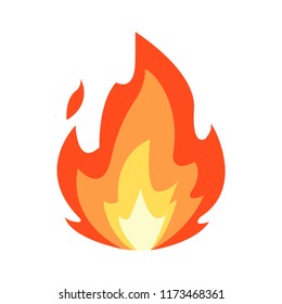 vector isolated fire emoji lit bonfire flame illustration hot