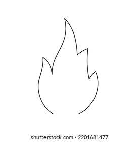 Vector Isolated Fire Flames Colorless Black Stock Vector (Royalty Free ...