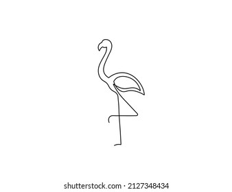 621 One line flamingo Images, Stock Photos & Vectors | Shutterstock
