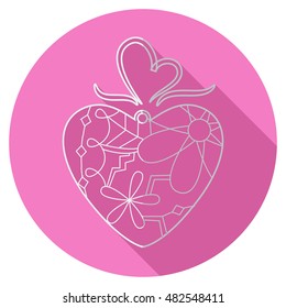 Vector isolated flat icon of christmas toy