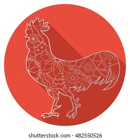 Vector isolated flat icon of cock