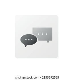 Icono plano vectorial aislado, concepto de comunicación, signo de voz de burbuja.