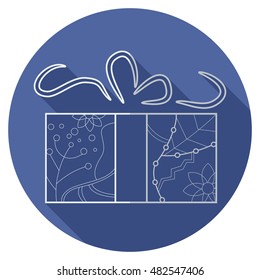 Vector isolated flat icon of present