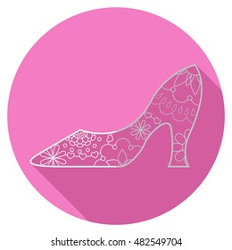 Vector isolated flat icon of shoe