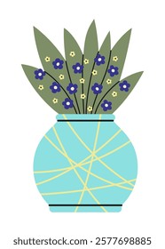 Vector isolated flat simple bouquet of flowers