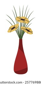 Vector isolated flat simple bouquet of flowers