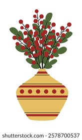 Vector isolated flat simple bouquet of berries