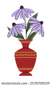 Vector isolated flat simple bouquet of flowers