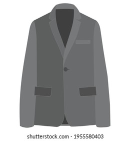 vector, isolated, in flat style mens jacket