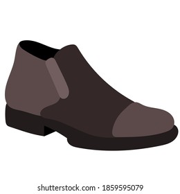 vector, isolated flat style shoes mens shoes