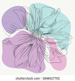 vector isolated flower.realistic flower for party design. suitable for greeting cards, wedding, pattern printing