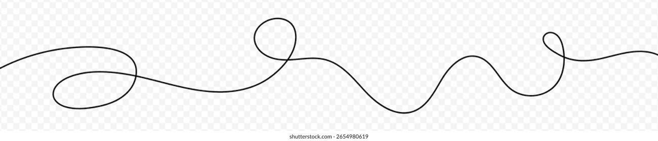 Línea curva abstracta fluida aislada del Vector