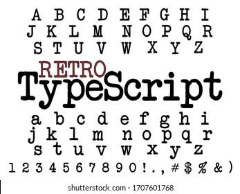 Vector isolated fonts typeface vintage 