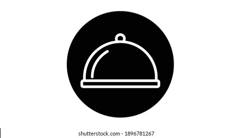 Vector Isolated Food Icon. Black and White Simple Flat Food Icon