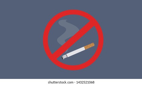 Vector isolated Forbidden Smoking Sign