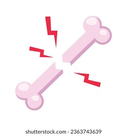 Vector isolated fracture icon on white background.