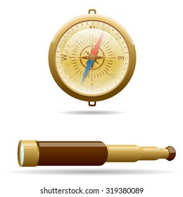 Vector isolated geography icon set