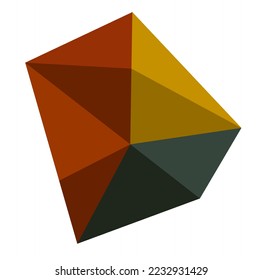 Vektoreinzelne geometrische Abstraktionskunst aus Abstraktion. Vermittelte natürliche Farben geometrische Formen der Polygonwandkunst Geometrie 