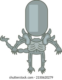 Vector isolated ghost flat icon
